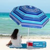 AMMSUN 6.5 ft Heavy Duty Beach Umbrella for Sand with