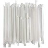 Disposable Plastic Drinking Straws - Individually Paper Wrapped (Clear, 500)