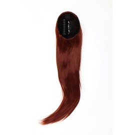 WIG ME UP - WK06-35 Hairpiece Voluminous Smooth Falling Ponytail Mini Butterfly Clip Elastic Approx. 60 cm Red Brown