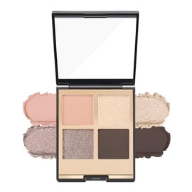 YiGuMy Matte & Shimmer Eyeshadow Palette - Waterproof Long-Lasting Neutral Browns, Champagne & Taupe Kit with Blending Brush, Travel Compact, High Pigment Creamy Shades (Jasmine White)