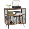VyGrow Record Player Stand, 3-tier Vinyl Record Storage Cabinet with