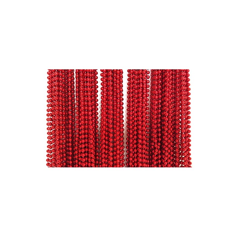 Festive Metallic Beaded Necklaces, 30 Pack, beads