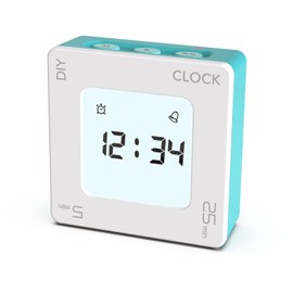 ThreeH Digital Alarm Clock with Snooze Function Kitchen Timer Easy Operation Flip Timer with Mute Alarm Countdown Setting Blue