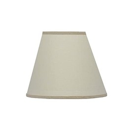 AHS Lighting SD1848-08RE Mix 'N Match Empire Lampshade with Regular Clip, 8-Inch, Ivory-Natural Trim