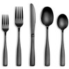 20 Pcs Black Silverware Set, Food-Grade Stainless Steel Flatware Set