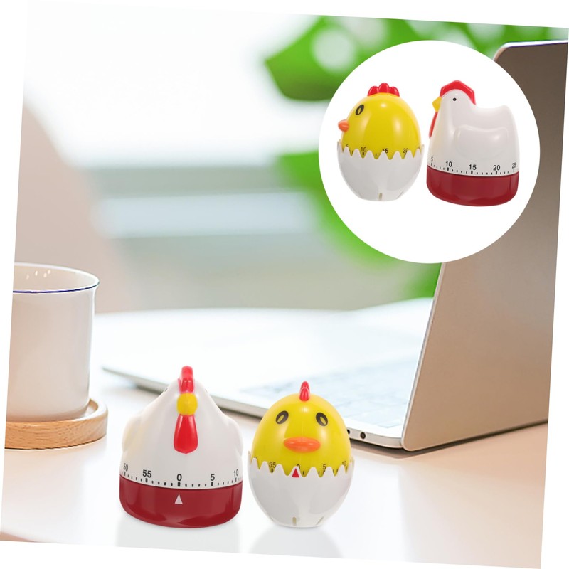 iplusmile 2pcs Cartoon Shaped Kitchen Timer Mechanical Cooking Countdown Timer