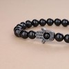 COAI Unisex Lucky Gemstone Bracelet with Pavé Inspiration Hamsa Hand,