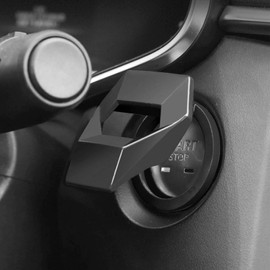 Aiaabq Universal Engine StartStop Push Button Cover Aluminum Alloy Car Power Control Trim for Honda Civic Accord CRV XRV Dodge Challenger Charger Toyota CHR