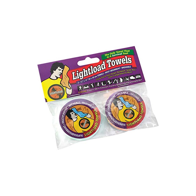 Lightload Towels Two 2 Packs Quick Dry, Most Absorbent 12x12