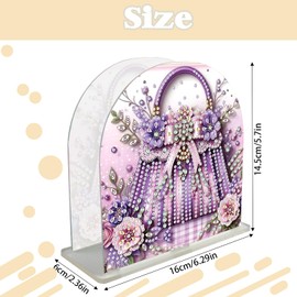 DCIDBEI Diamond Painting Napkin Holder 15 x 15 cm Diamond Painting Napkin Holder Paper Napkin Holder Towel Holder Napkin Dispenser for Kitchen Worktops Dining Tables Picnic Tables Bag