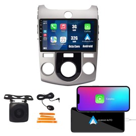 CarPlay Android Auto Navigation Stereo GPS Radio Reverse Camera Display 9" IPS Touchscreen Headunit Tablet Pad Media Player For Kia Forte 2008-2017, if Applicable Octa Core 3G+32G