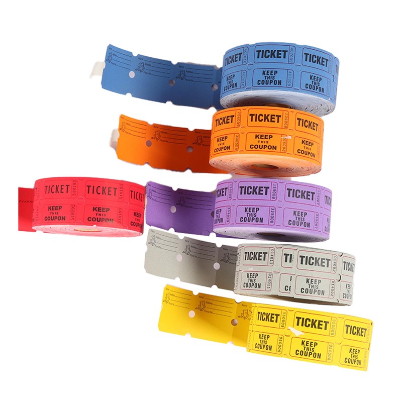 MEELYHOME 1 Roll 1000 Pieces Numbered Raffle Tickets Single Ticket