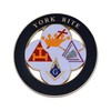 York Rite Royal Arch Templar Cryptic Council Round Black Masonic