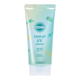 Suncut サンカット Tone Up UV Essence SPF50+ PA++++ UV Water Resistance ★ Mint Green 2.8 oz (80 g) Face & Body Sunscreen with 70% Beauty Serum, Primer, Redness Coverage & Transparency Enhancement, Pollen
