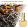 sourcing map 2pcs Brass Barbed Fitting 1/2" NPT Female to