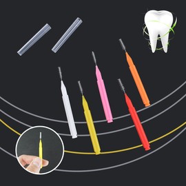 75 Pieces Braces Brush for Tooth Dental Tooth Flossing Braces Brush Toothpick for Interdental Cleaning Oral Tooth Cleaning Tool for Dental Hygiene Bendable Flosser Head Tooth Cleaner 5 Colors Floss