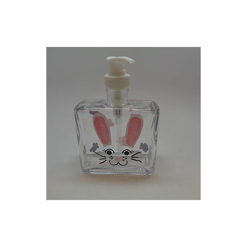 Hand Painted Easter Bunny Soap Dispenser with cute bunny face