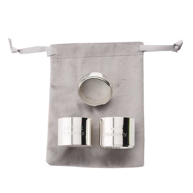 Widdop Bambino Silver Plated Two Stacking Keepsake Boxes with Beautiful