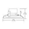 NICOR Lighting 4 inch White Square Multi-Adjustable Recessed LED Downlight,