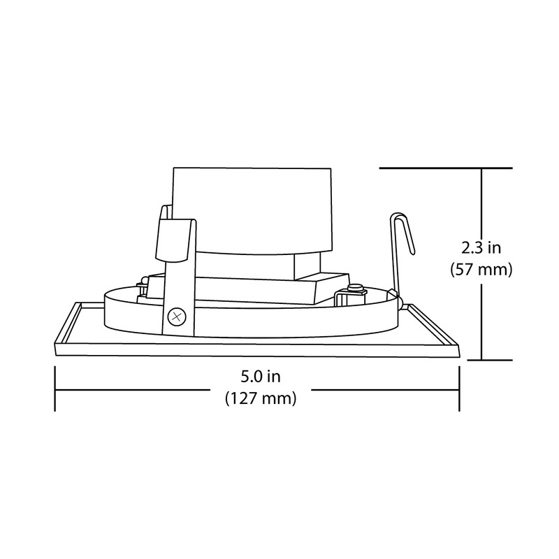 NICOR Lighting 4 inch White Square Multi-Adjustable Recessed LED Downlight,