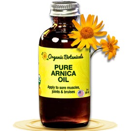 Organic Botanicals, Arnica Oil - Pure Organic Muscle Discomfort Bottle - Arnica Montana Oil for Arthritis, Bruising & Swelling, Muscle, Joint Discomfort, and Sports Injuries, Arnica Massage Oil (2 oz)