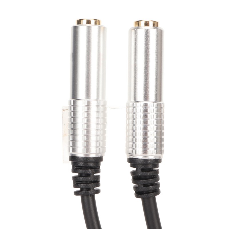 3.5mm to Dual 6.35mm Cable Male to Dual Female Plug