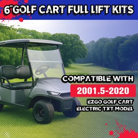 KSP 6" EZGO TXT Lift Kits, Upgrade EZGO Golf Cart Lift Kit Raise 6inch for Install Large Tires, 6" Drop Axle Suspension Spindle Lift Kits fit Electric Golf Cart 2001.5–2020