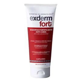Exderm Fort Shampoo Anticaída con Biotina Tratamiento Fortificante Estimula Crecimiento Capilar Reparador Daño Severo Control Grasa Cuero Cabelludo 20