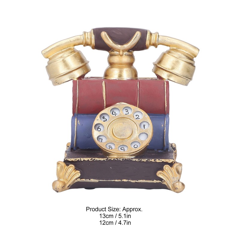 Retro Resin Telephone Model Home Study Desktop Antique Telephone Model