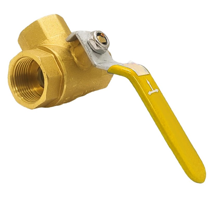 BesNPT 3 Way (T-Port) Brass 3/4" Hose Barb Forged Ball