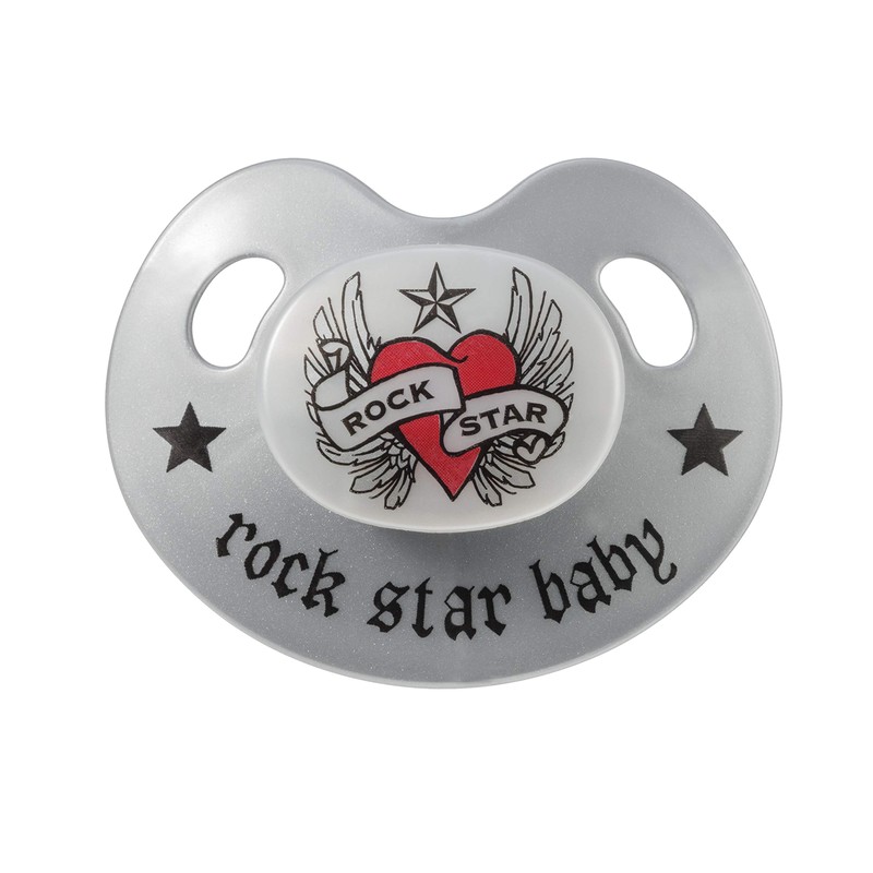 Baby Nova Rockstar Baby Pacifier DX Heart & Wings S