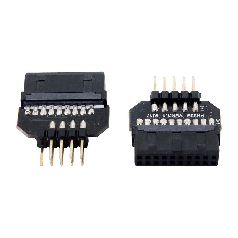 chenyang 2 Pack USB 2.0 Front Panel Header 9/10Pin Male/Female