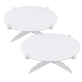 Soporte de cartón de 12 pulgadas para decoración de fiesta de cumpleaños (2, blanco)