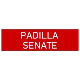 Alex Padilla Bumper Sticker - Vote for Alex Padilla for California Senator Sticker Decal Car Sticker - Made in USA Red