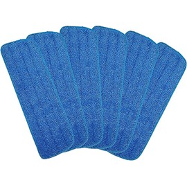6 Replacement Bona Microfiber 18 inch Cleaning Pads, Microfiber Mop Pads Compatible with Bona Mop for Bona Hardwood Floor Cleaner 18 Inch