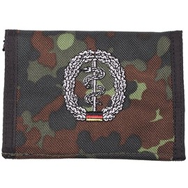 portefeuille, nylon, BW camo, w/ins., logo , Couleur:flecktarn/Sanitäter