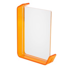 Queen-b Acrylic Clear Stylish Photo Frame Desktop Photo Photo Stand Frame Display Double-Sided Transparent Postcard Postcard Interior Decoration (Orange, Large)