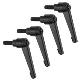 sourcing map 4Pcs M8 x 16mm Adjustable Knobs Handle Male Thread Push Button Ratchet Quick Release Locking Rotating Bolt for Lathe Machinery, Black