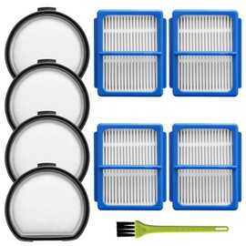 Pack of 9 AEG QX9 Filters, AEG QX9 Accessories Includes 5 Filters and 4 Filter Cotton, Compatible AEG ASKQX9 / QX9-1-50IB / QX9-1-ALRG / QX9-1-ANIM with Cleaning Brush (1)