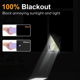 Blackout Curtains for Bedroom - 400x145 cm Portable Blackout Blinds Curtain for Any Windows -100% Blackout Shades Window Film -Temporary Blackout Shades for Baby Nursery,Dorm Room,Travel or Office Use