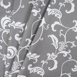 Fabreco - 100% Premium Cotton Fabric Sold by the Metre 50 x 160 cm - Grey Joanna | 220 g/m² - Soft, Durable & Skin-Friendly | Fabrics for Sewing & Decoration | Fabric Sold by the Metre - Fabric