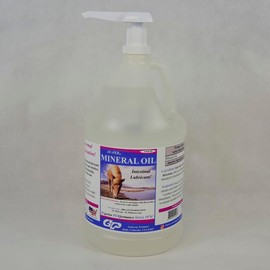 SU-PER Mineral Oil Horse Intestinal Lubricant - Supports Normal Intestinal Evacuation - Laxative & Hoof Care for Horses - 1 Gallon + Pump