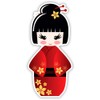 GT Graphics Cute Red Geisha - Vinyl Sticker Waterproof Decal