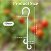 LQTSLFM Pack of 120 Tomato Hooks, White, Reusable Tomato Hooks,