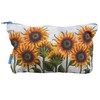 Sunflowers Zipped Cotton Pouch Toiletry Bag