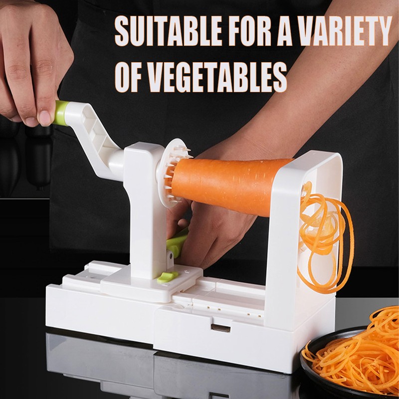 5-Blade Vegetable Spiralizer for Veggie Noodles – Quick Kitchen Slicer