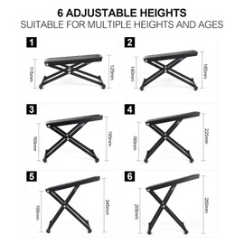 siyuwuro Pedicure Foot Rest Kit 6 Adjustable Heights Foot Stand for Pedicure Non-Slip Foldable Pedicure Stand for Easy at Home No More Bending or Stretching Pedicure Stool with Silicone Toe Separator