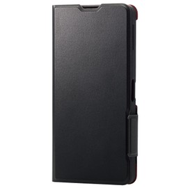 ELECOM AQUOS sense8 (SH-54D / SHG11) Case Leather Cover Flip Type Magnetic Flap Shockproof Impact Absorption Ultra-Light Thin Stand Function UltraSlim Black PM-S234PLFUBK