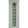 DE LEON Rustic Brown Metal Western Star 6 Tier Hanging