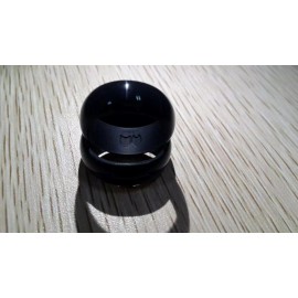 Silicone Wedding Ring for Men Black Smooth Durable Band Size 10 Fitness, Cooking